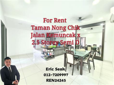 For Rent JY Taman Nong Chik Jalan Kemuncak X 2 5 Storey Semi D