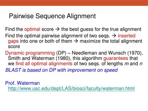 Ppt Pairwise Sequence Alignment Powerpoint Presentation Free