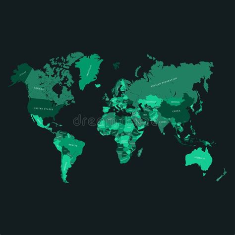 Ilustraci N Del Vector De La Correspondencia De Mundo Mapa Simplificado