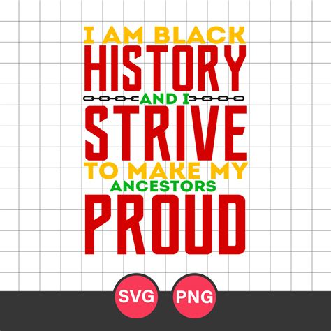 I Am Black History Strive To Make My Ancestors Proud Svg Ju Inspire