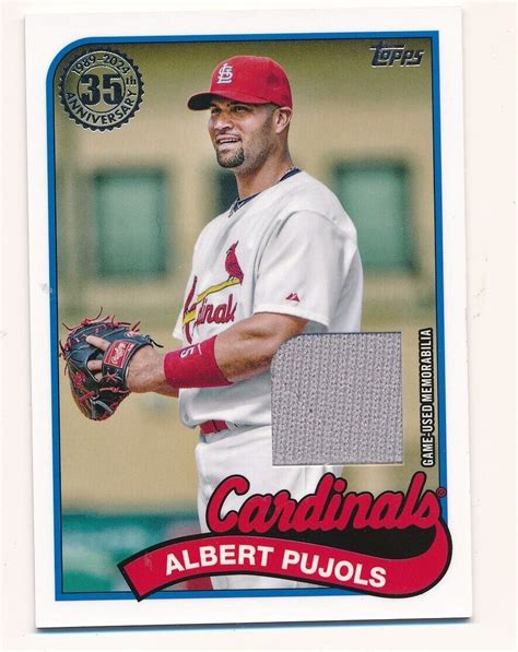 ALBERT PUJOLS 2024 Topps Series 1 1989 Game Used JERSEY Relic CARDINALS