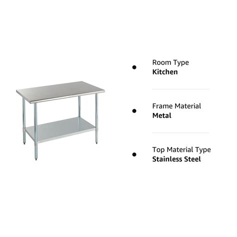 Rockpoint Stainless Steel Table For Prep Work X Inches Nsf Metal