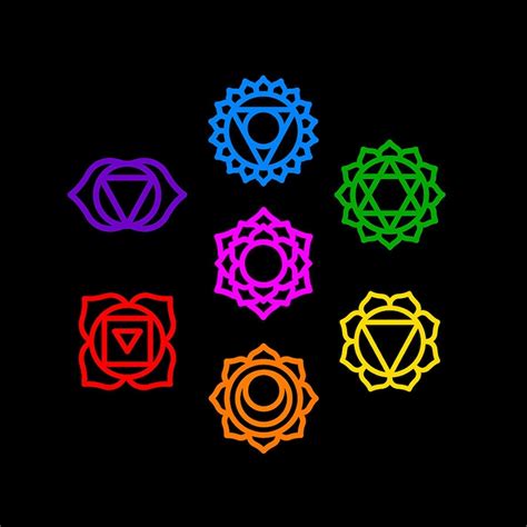 Chakra Symbols Vinyl Sticker Decals 7 Pack Etsy