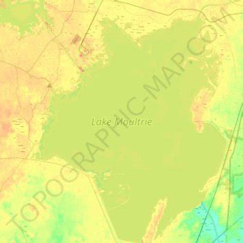 Lake Moultrie topographic map, elevation, terrain