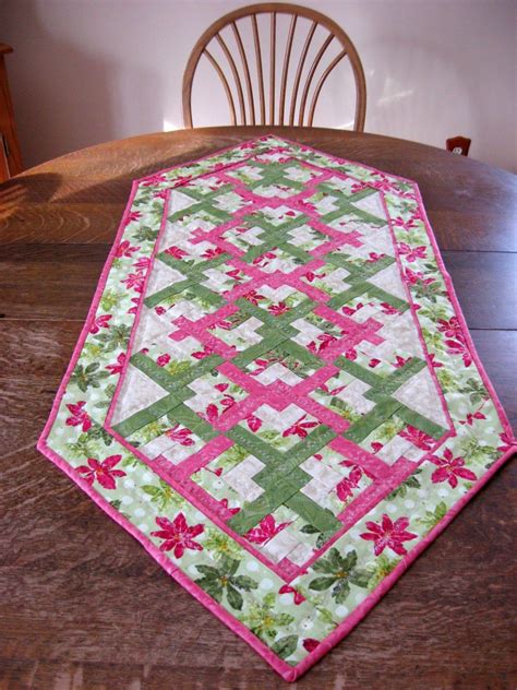 A Zig Zag Table Runner Made With A Charm Pack Pattern Quilted