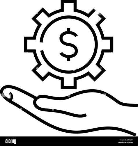 Making Money Line Icon Concept Sign Outline Vector Illustration