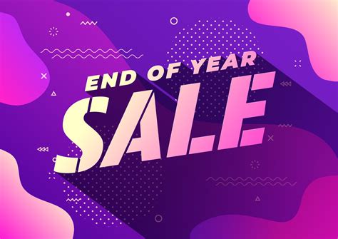 End Of Year Sale Banner Sale Banner Template Design Vector