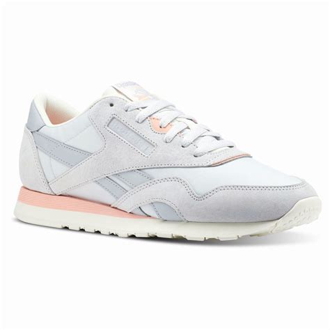 Reebok Classic Nylon Sale Reebok White Grey Pink Shoes Men