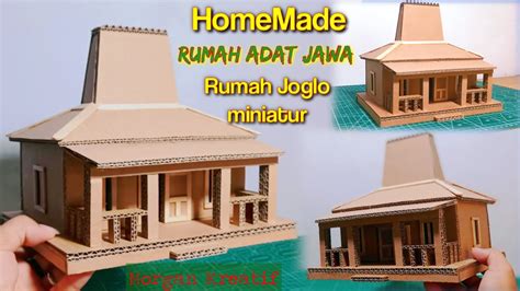 Rumah Adat Jawa Dari Kardus Kemasan Coklat Imagesee