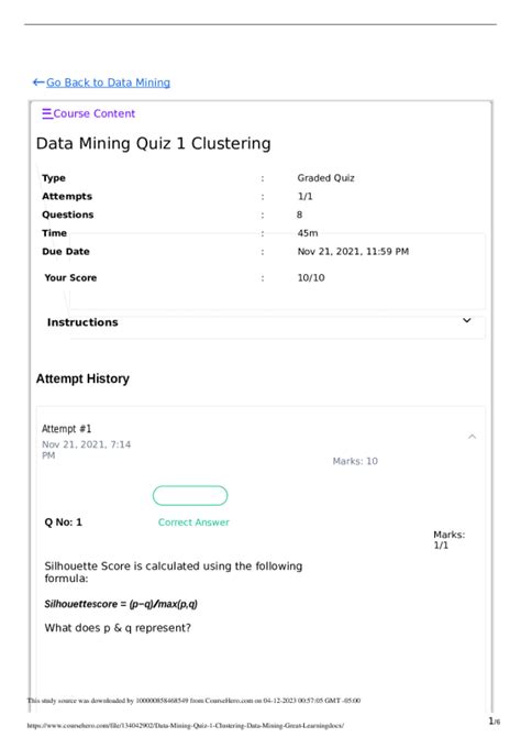 PGP DSBA AUG2021 Data Mining Quiz 1 Clustering Data Mining Great