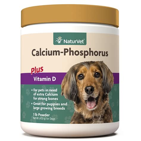 NaturVet Calcium-Phosphorus Plus Vitamin D Powder for Dogs -- 1 lb ...