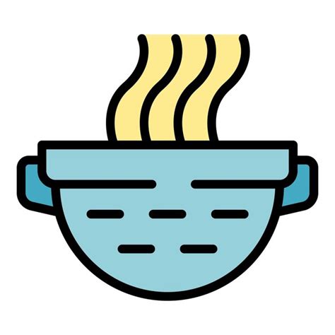 Premium Vector Hot Colander Icon Outline Vector Cooking Sieve Pasta