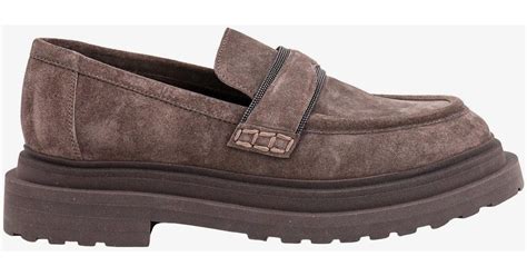 Brunello Cucinelli Loafer In Brown Lyst