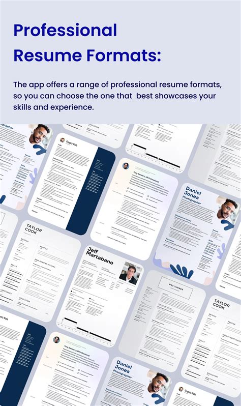 create  perfect resume    resume builder app