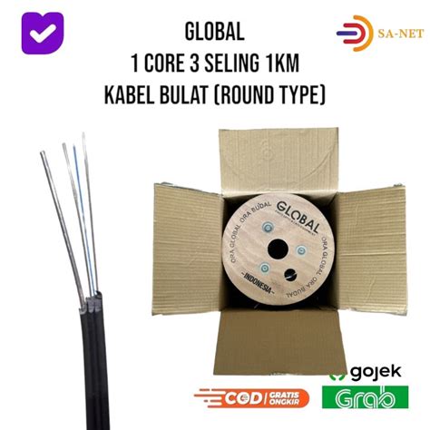 Global Core Seling Round Type Km Kabel Fiber Optik Lazada