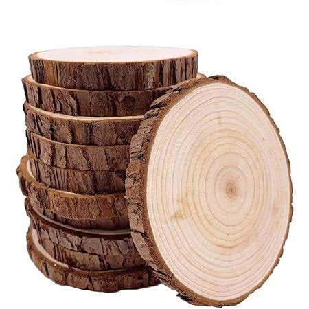 Amazon Pack Round Rustic Woods Slices Unfinished Wood