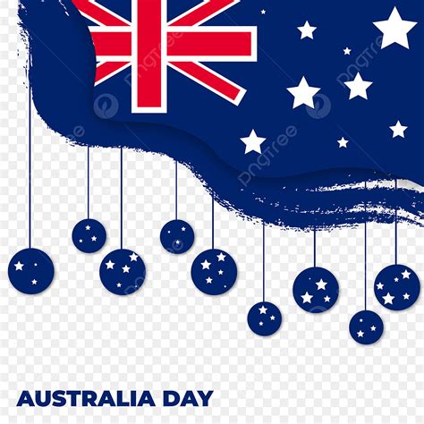 Happy Australia Day Vector Hd PNG Images, Australia Day Flag Design Transparent Background ...