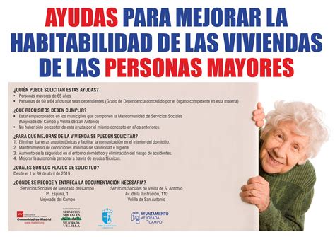 Servicios Sociales Mejorada Del Campo Y Velilla Ayudas Para Mejorar