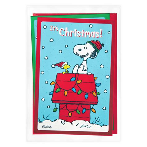 Save on Hallmark Peanuts Christmas Cards Snoopy & Woodstock Order ...