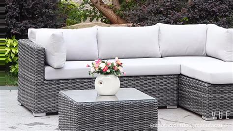 Outdoor Grey Rattan Sofa Garden Flat Wicker Corner Sofa - Buy Wicker ...