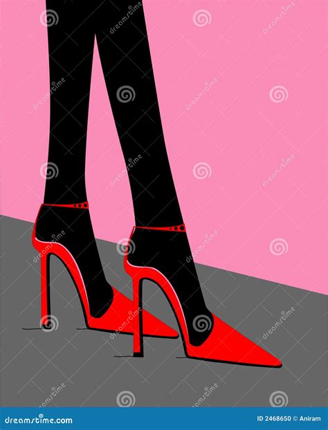 Red High Heels Stock Vector Illustration Of Footwear 2468650