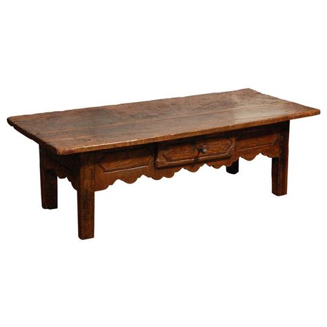 Antique French Country Coffee Table With Drawer At 1stdibs