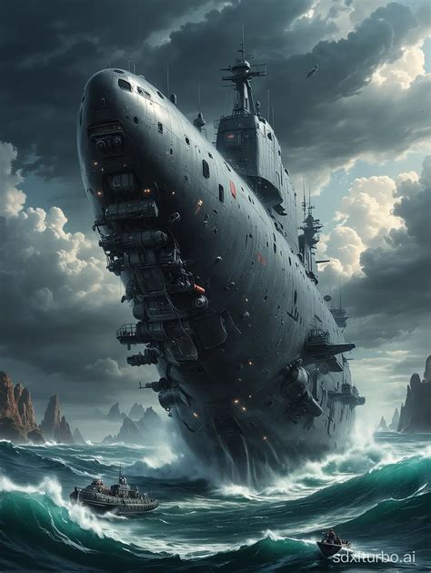 Jiaolong Submarine Scifi Painting | SDXL Free Online