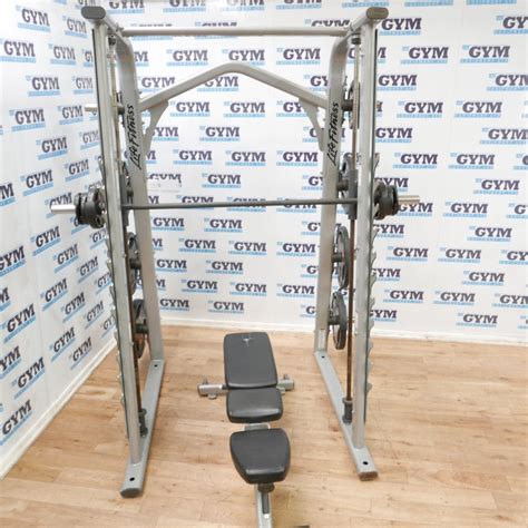 Used Optima Smith Machine Squat Rack Combi And Plate Weights