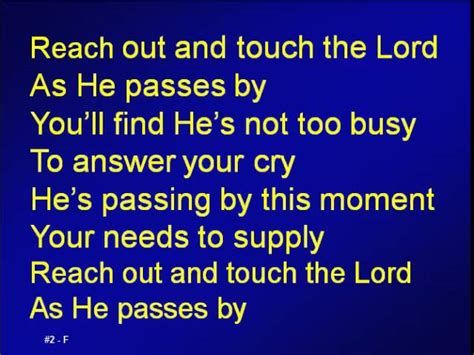 Reach Out And Touch The Lord A V Chords Chordify