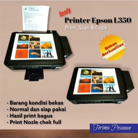 Jual Printer Epson L Scan Copy In Printer Cetak Warna Secon