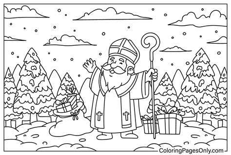 Free Printable Saint Nicholas Coloring Page Free Printable Coloring Pages