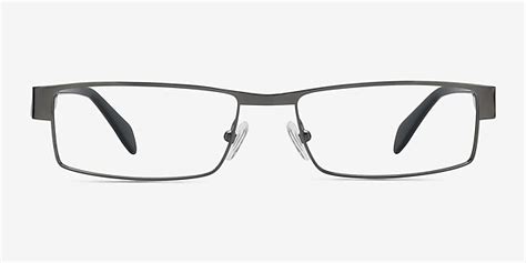 Katia Rectangle Gunmetal Full Rim Eyeglasses Eyebuydirect