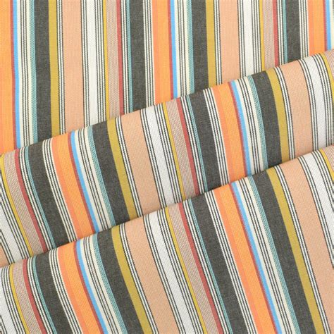 Markisen Outdoorstoff Retro Stripes Braun 160 Cm Stoffe Hemmers