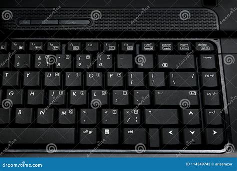 Black laptop keyboard. stock image. Image of electronic - 114349743