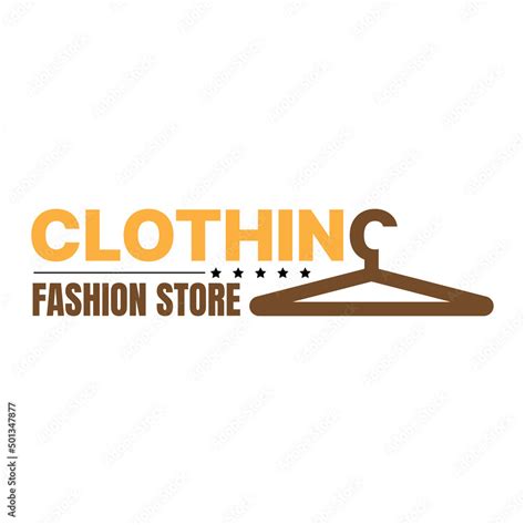 clothing store logo design with hanger Stock Vector | Adobe Stock