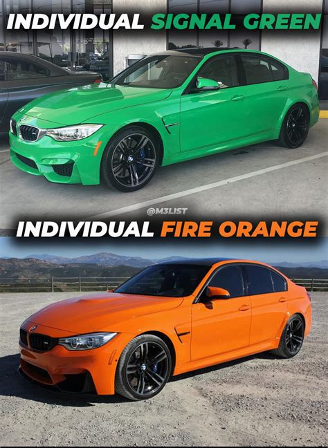 Signal Green or Fire Orange? BMW Individual paint colors on an F80 M3 ...