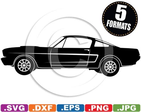 1966 Ford Mustang Gt Silhouette Clip Art Image By Idrawsilhouettes