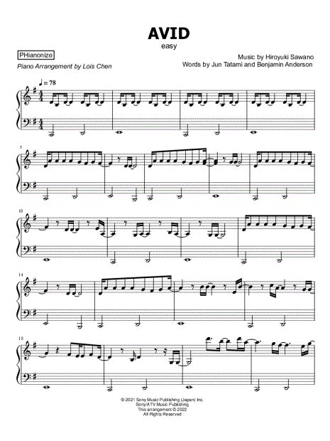 Phianonize Avid Easy Sheet Music Piano Solo In E Minor Download