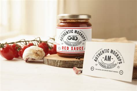 Sauce Jar Label Mockup On Behance