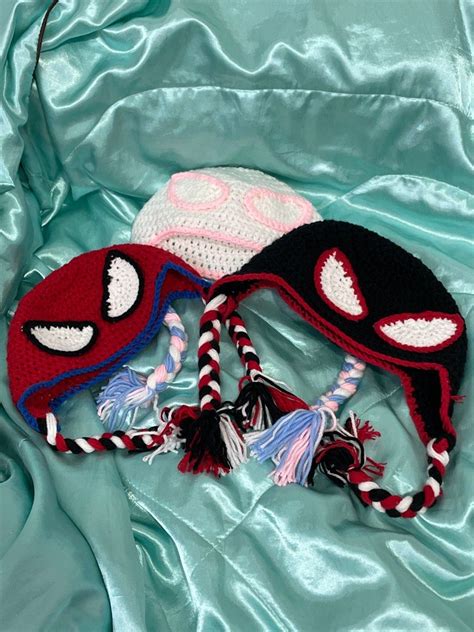 Crochet Spiderman Hat Mayday Beanie Spider Man Miles Stacy Peter Parker