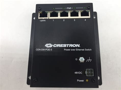 Crestron Cen Sw Poe 5 5 Port Poe Ethernet Switch Unit Only Free S H Ebay