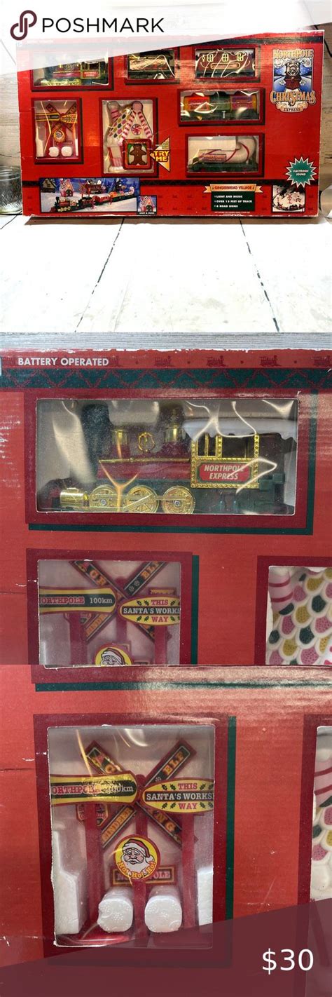 1987 Toy State North Pole Christmas Express Train Gingerbread Village