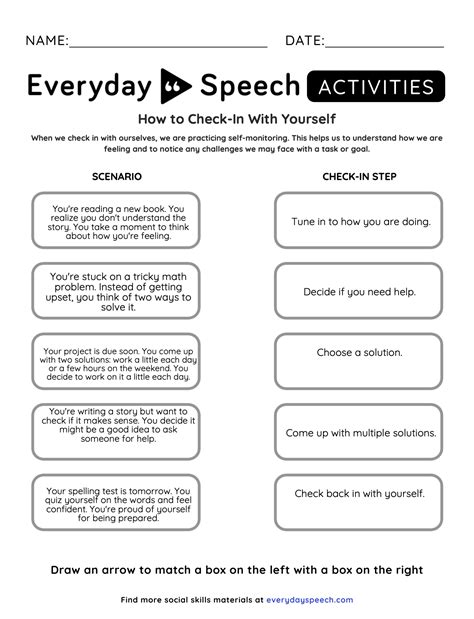 Free Elementary Executive Functioning Worksheet Everyday Speech