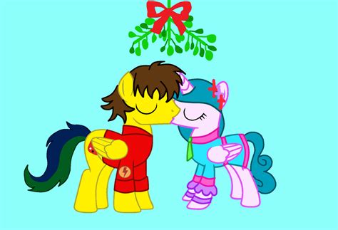 David And Serena Kissing Under The Mistletoe By Green Yilin1996 On Deviantart