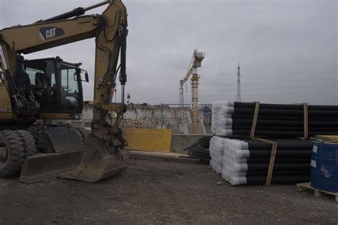 Excavator from the Caterpillar Brand Editorial Image - Image of ...