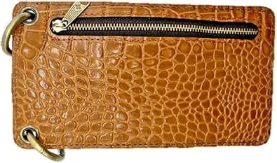 Patricia Nash Farleigh Leather Phone Crossbody Wallet Sun Croc