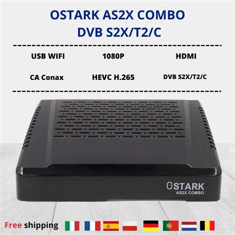 Ostark AS2X COMBO Receptor Combo Satélite terrestre Cable DVB S2X T2 C