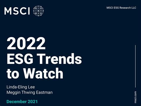 2022 Esg Trends To Watch