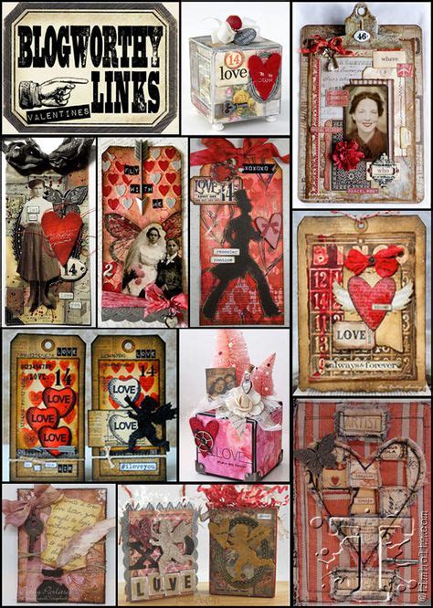 Valentine Blogworthy Links Tim Holtz Valentines Cards Tag Art