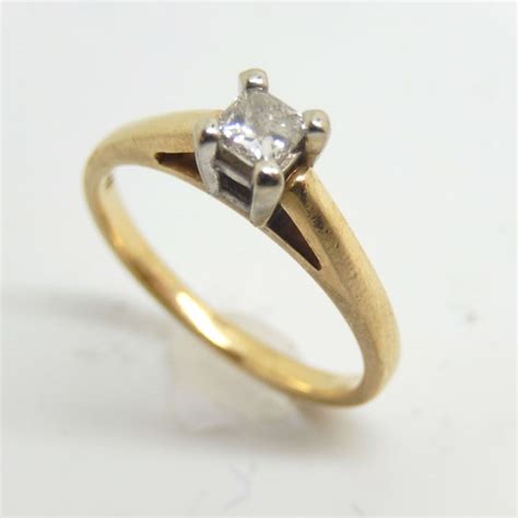 Princess Cut Solitaire Ring - Etsy